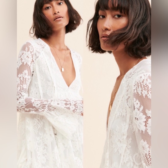 ★ SOLD ★ Free People Lace Mini Dress - Picture 5 of 14